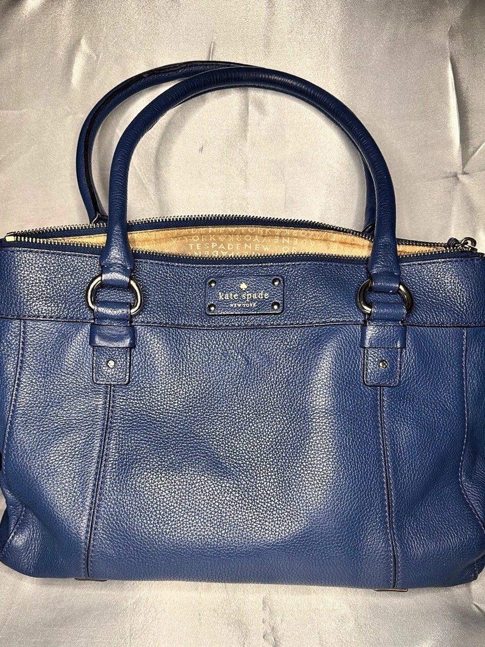 Kate Spade Berkshire Road Tegan Tote Leather Shoulder Bag in Blue